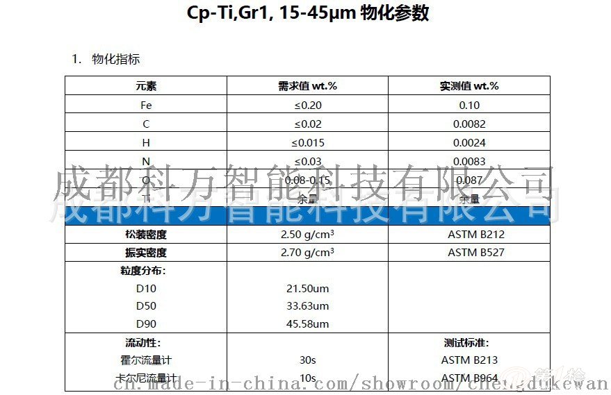 3D��ӡ��Ʒ�|(zh��) ���μ�⁷� CP-Ti / TA1